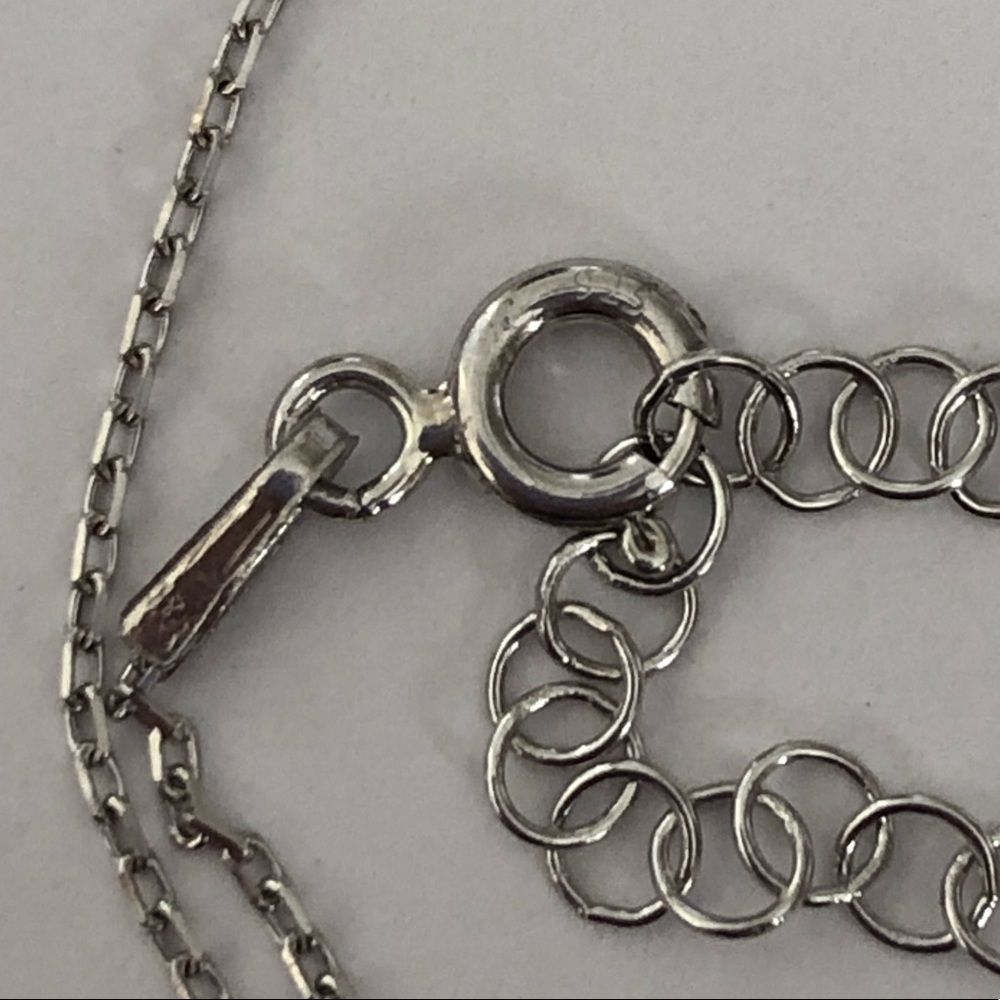 Dolphin necklace 925 silver turquoise and clear stones - Picture 3 of 3
